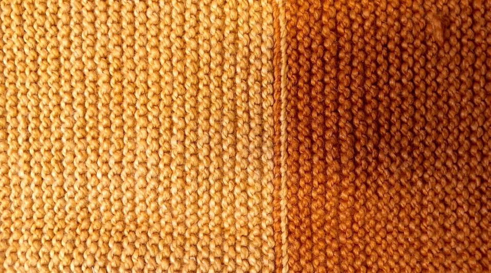 Bufanda ancha tejida hecha a mano marrón tostado amarillo unisex cuerda atada larga 47x15 pulgadas Foto 3 de 3