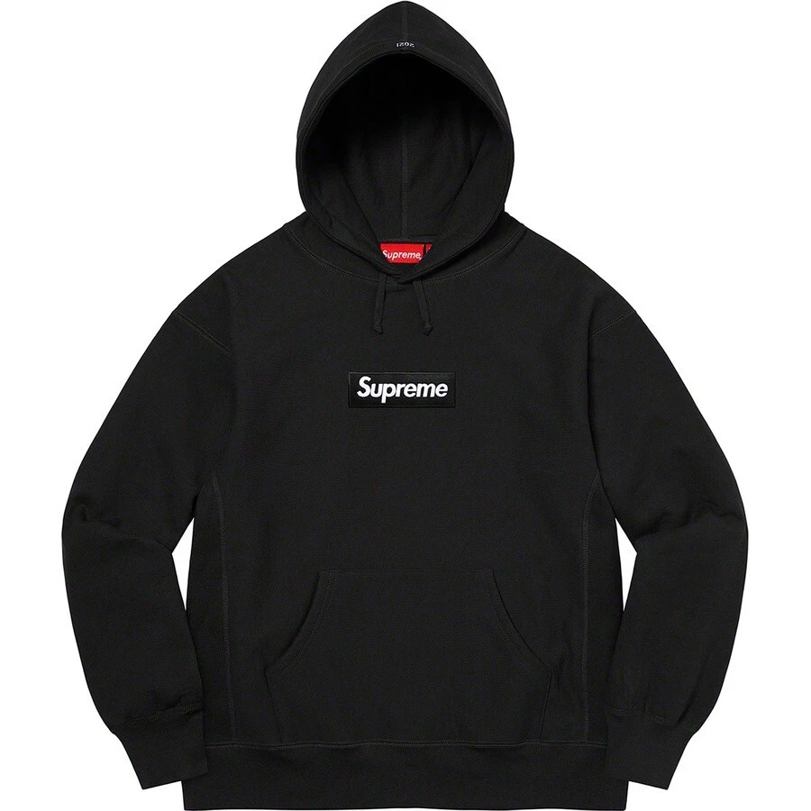 Sweat shirt à capuche logo Supreme 21FW Box noir L