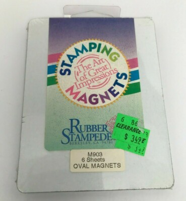 RUBBER STAMPEDE ''STAMPING MAGNET'' OVAL - 6 FRAMES & CUTOUTS - Stamp Paint etc