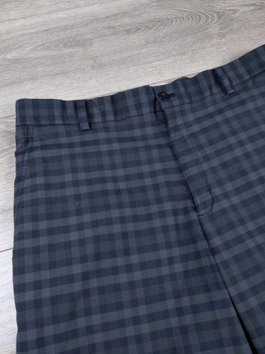 Pantaloncini Nike Golf Flex Performance Uomo 34 Nero Grigio Scuro Quadri Check - Foto 3 di 9