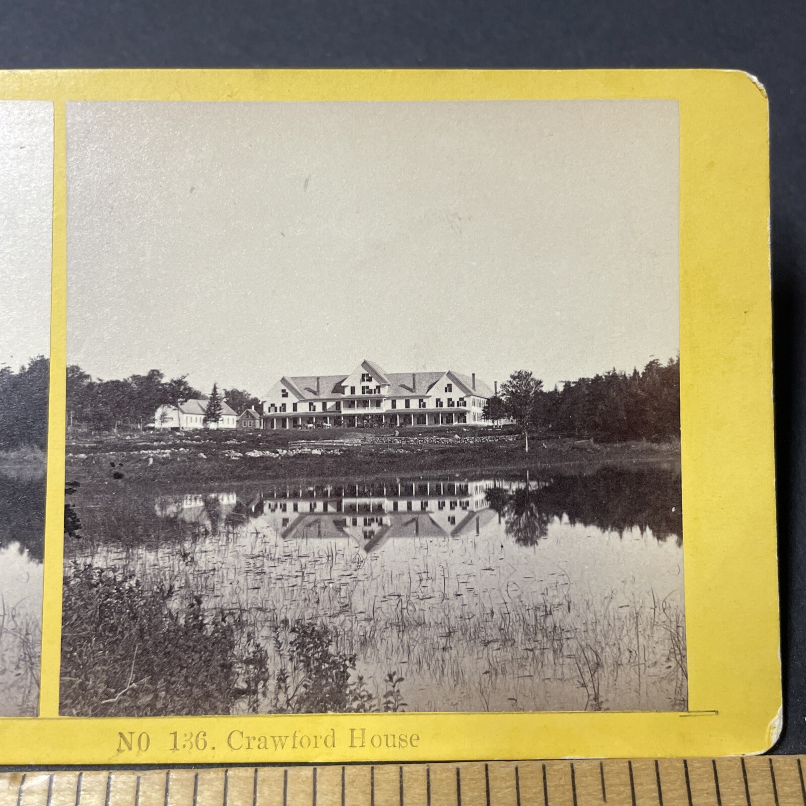 Antique 1870s Crawford House Hotel New Hampshire Stereoview Photo Card