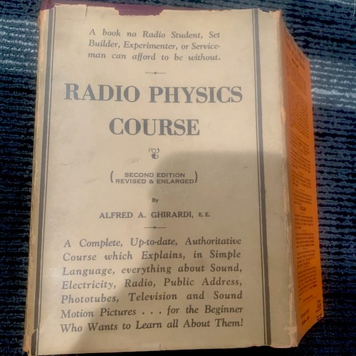VINTAGE! Radio Physics Course by Ghirardi, 1942 printing - Red Hardcover - Picture 2 of 5