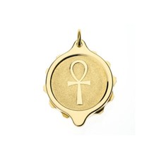 SOS Talisman-Goldbeschichtet Ankh Kreuz Anh&auml;nger Und 22" Kette