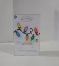 Wondershop 25ct Multicolor LED C9 Christmas String Lights 16  Lighted Length New
