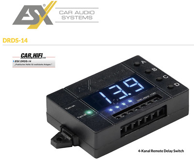 ESX DRDS-14 4-Kanal Smart Remote Switch Digitale Voltanzeige Remote Delay Switch
