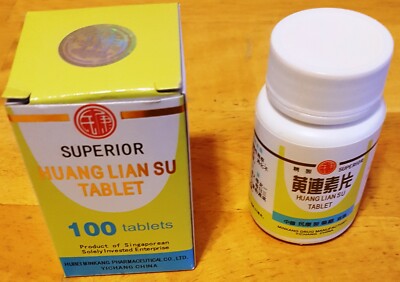 Huang Lian Su (Coptis Extract)100 Coated Tablets 1 Bottle US Seller  