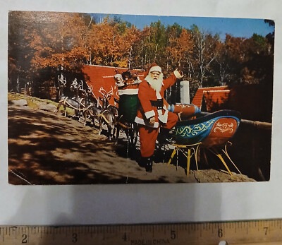 Postcard, Santa & Sleigh in Cascade, Colorado postmarked 1959 3c stamp
