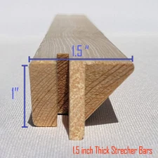 1.5" Heavy Duty Canvas Stretcher Bar Stretching Strips Pine Wood PACK OF 50PCS