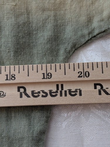 FRANCESCA BETTINI 100% Linen Sage Green Top Minimalist Lagenlook Italian M - Bild 6 von 7