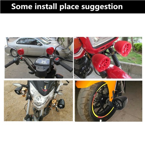 New Motorcycle Bike Sound System Handlebar 2 Speakers FM Radio Audio