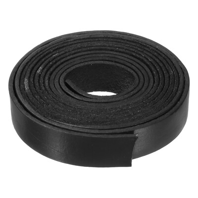 2.2 Yard 20mm Flaches Lederband,Lederstreifen 2mm dick,Geldbörsenriemen(Schwarz)