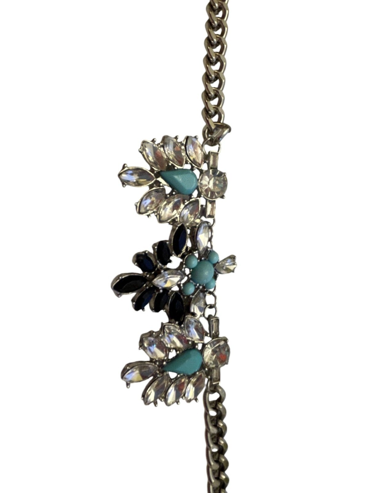 American Eagle Statement Necklace With Crystal & … - image 4