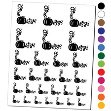 Pumpkin Fall Corner Harvest Halloween Thanksgiving Temporary Tattoo Set