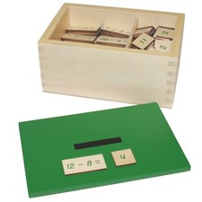 Subtraction Equations and Differences Box - MONTESSORI MATH MATERIALS