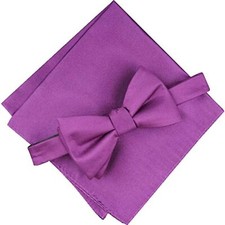 MSRP 55 Alfani Mens Satin Pocket Square Bow Tie One Size