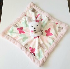 CARTER'S BUNNY BUTTERFLY PRINT PLUSH LOVEY, SECURITY BLANKET