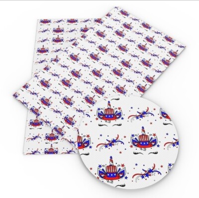 Unicorn FAUX LEATHER SHEET 8'' x 13'' 1079872 Patriotic 4th of July Ordinary Tex