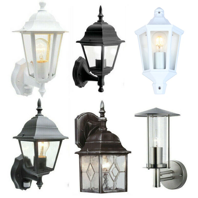 Traditional Garden Wall Lights Outdoor Lanterns. Motion Sensor LED options