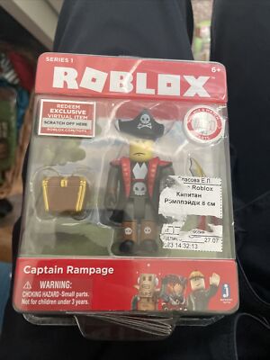 Roblox CAPTAIN RAMPAGE Series 1 Figure with Virtual Item Game Code