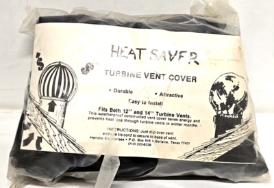 Heat Saver Turbine Vent Cover Durable Attractive Easy to Install Fits 12''& 14''