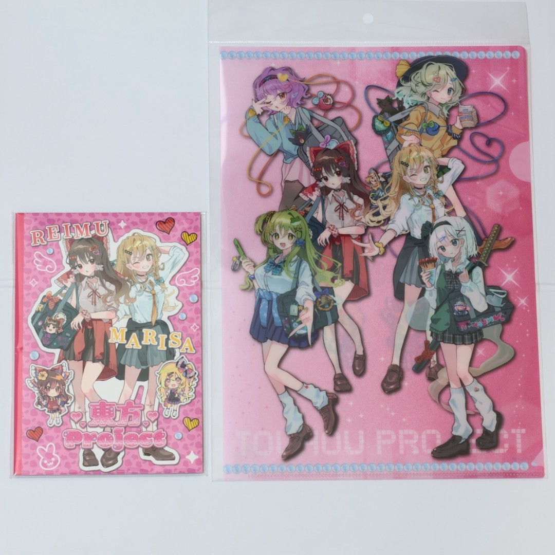 クリアファイル Touhou clear files, set of 10 (unused) Touhou Project A4 Clear File & B6 Notebook Set Heisei Gyaru Japan
