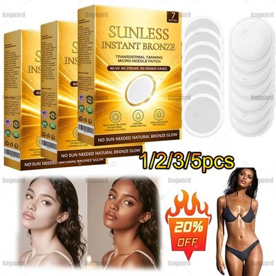 Sunless Natural Glow Tanning Microdarts Patch Enhances Tan Rich in antioxidant