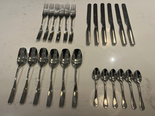 24 X Habitat Cutlery Set Canteen Modern Sleek Stainless Steel 90s Y2K