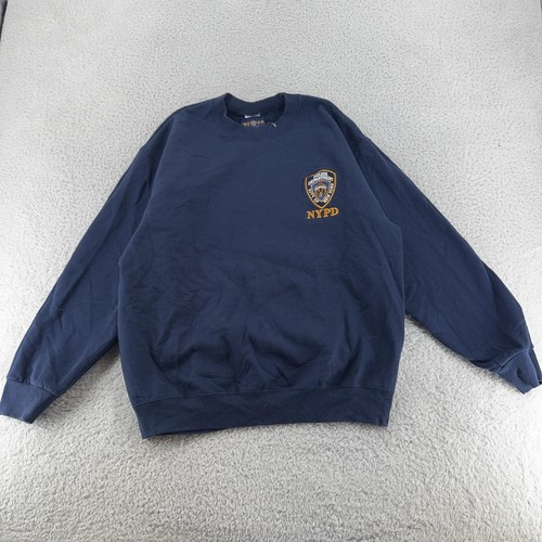 NYPD Sweatshirt Mens Medium Police Department Crewneck Pullover Badge - Picture 2 of 7