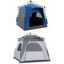 Outsunny Automatic Camping Tent 4 Person Backpacking Dome Shelter Portable