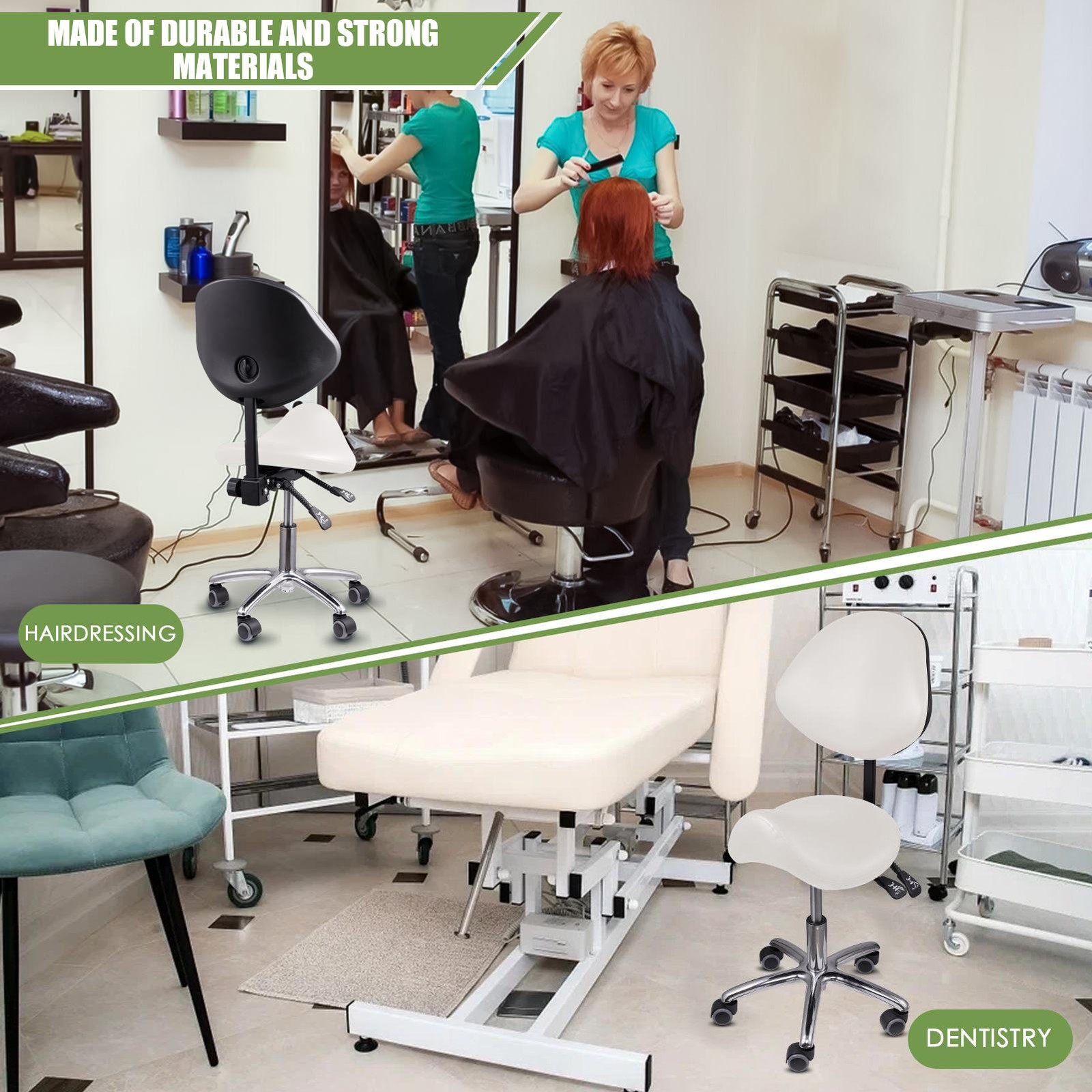 Adjustable Height Ergonomic Saddle Stool for Salon,Clinic, Living Room New---