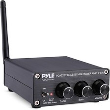 Pyle Compact Powerful Home Audio Amplifier Receiver Mini with Bluetooth 5.0