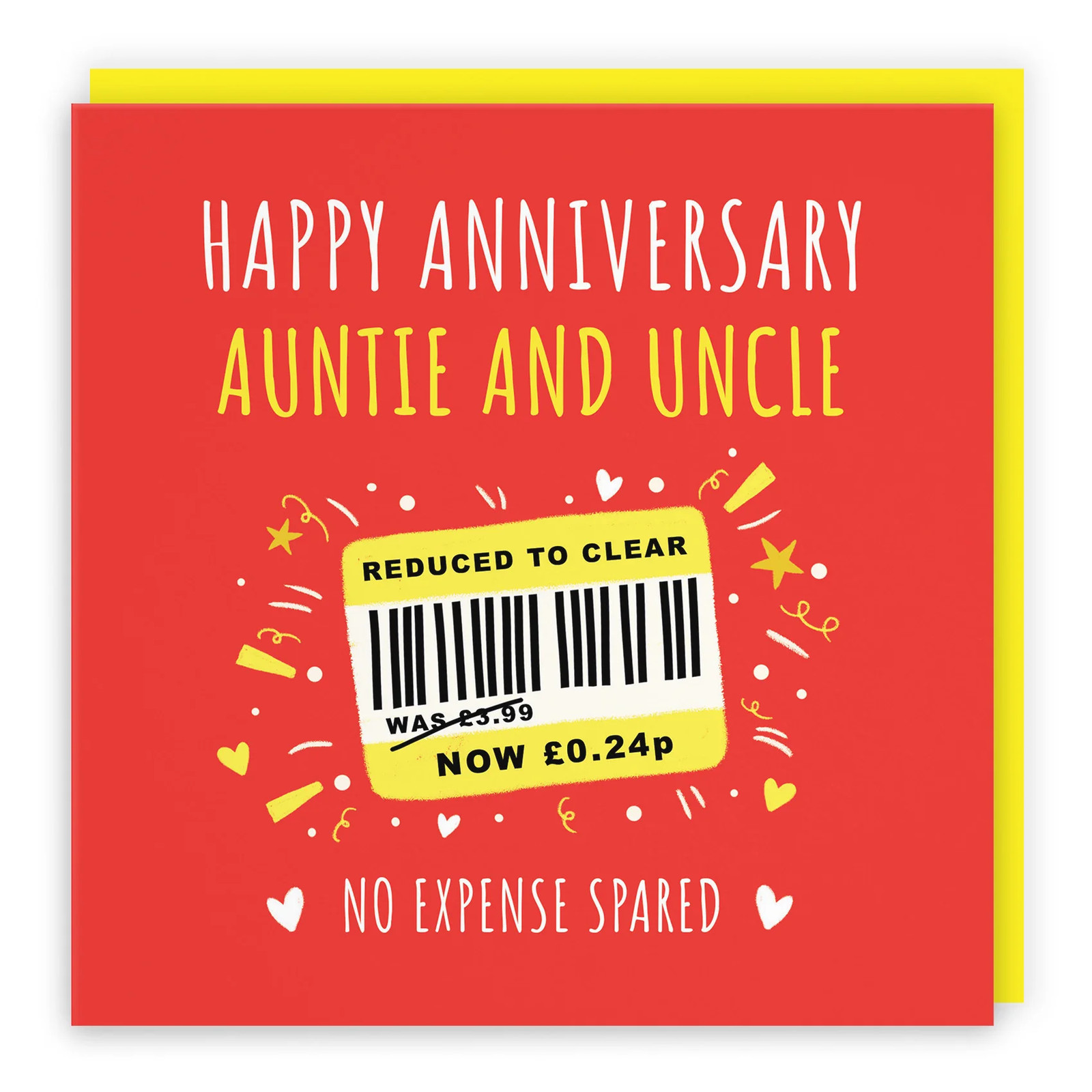 Auntie And Uncle Anniversary Card Reduced To Clear Moments