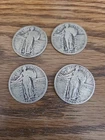 Lot of 4 SLQ quarters Silver circulated with dates (lot 2)
