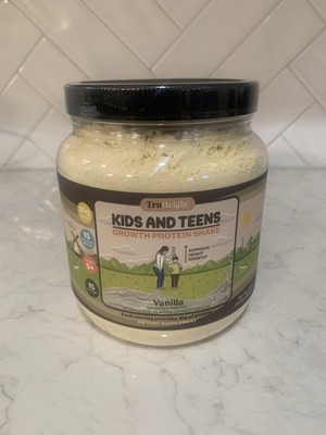 TruHeight Whey Kids Teens Growth Protein Shake Vanilla 1.5 lbs Powder (24.1 oz)
