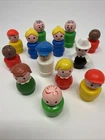 Vintage Fisher Price Little People Mixed Plastic Figures Lot Of 13