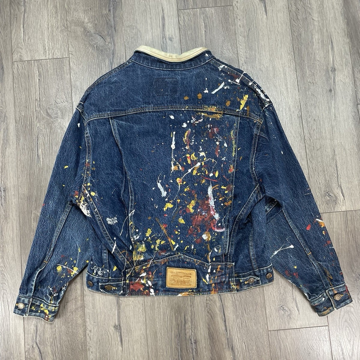 ジャケット・アウター vintage levi's coating trucker jacket Vintage Levis Denim Trucker Jacket Paint Splatter Distressed