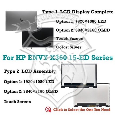 15.6'' HP ENVY X360 15-ED0006NW 155G5EA LED/OLED Touch Screen Komplett Baugruppe