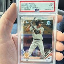 Bowman 2019 Chrome Prospects Marco Luciano BCP-82 Rookie PSA 9 Giants