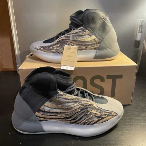 Nuove Adidas Yeezy QNTM Ambra Tinta Nero Grigio GX1331 Uomo Taglia 9 US