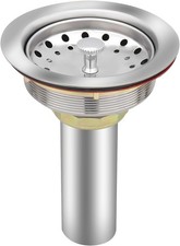 Kitchen Sink Drain Kit for Standard 3-1/2 inch Drain - Fit 1-1/2 inch Pipe -