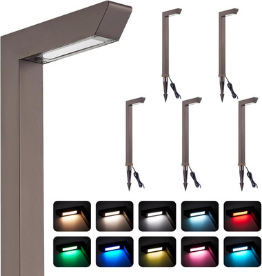 RGB Color Changing Low Voltage Pathway Lights - 6 Pack for Outdoor Use