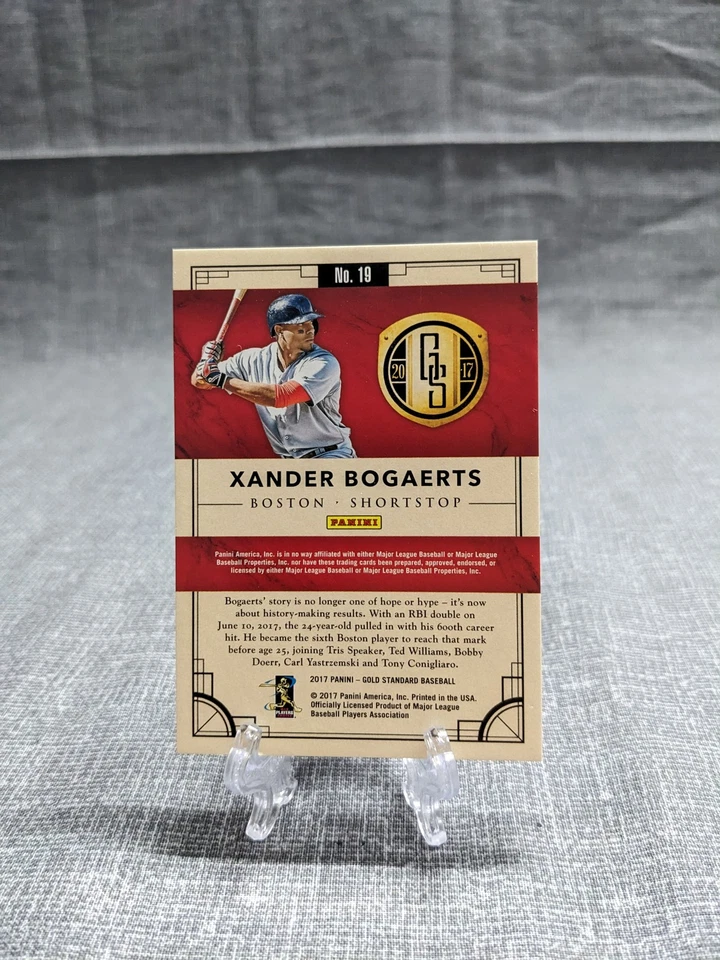 2017 Panini Chronicles #19 Xander Bogaerts Gold Standard 216/269 - Image 2 of 2