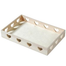 Knorr Prandell Bare Wood Heart Tray - 26cm x 39.5cm Rectangle