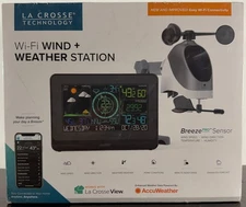 La Crosse Wi-Fi Wind & Weather Station w/ Breeze Pro Sensor C78861 NEW FREE SHP