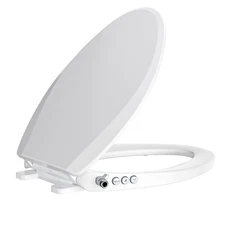 Bidet Toilet Seat, Soft Close Elongated Toilet Seat, Button control Feminine/...