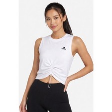 Adidas Women  s White Center Cinch Sleeveless Multi-Sport Crop Top Size M NWT 3