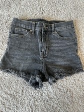 KENDALL KYLIE The Drifter High Rise Cut-Off Gray Denim Shorts Women s Size 27