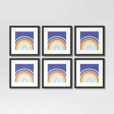 Room Essentials Set of 6 Matted Picture Photo Frame 8x8" Wall Decor