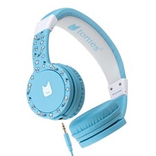 Tonies Foldable Wired Kids Headphones - On-Ear, Durable, 3.5mm Jack - Light Blue