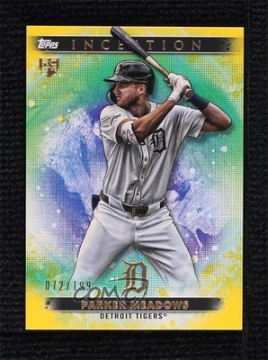 2024 Topps Inception Yellow 72/199 Parker Meadows #62 Rookie RC 13c1